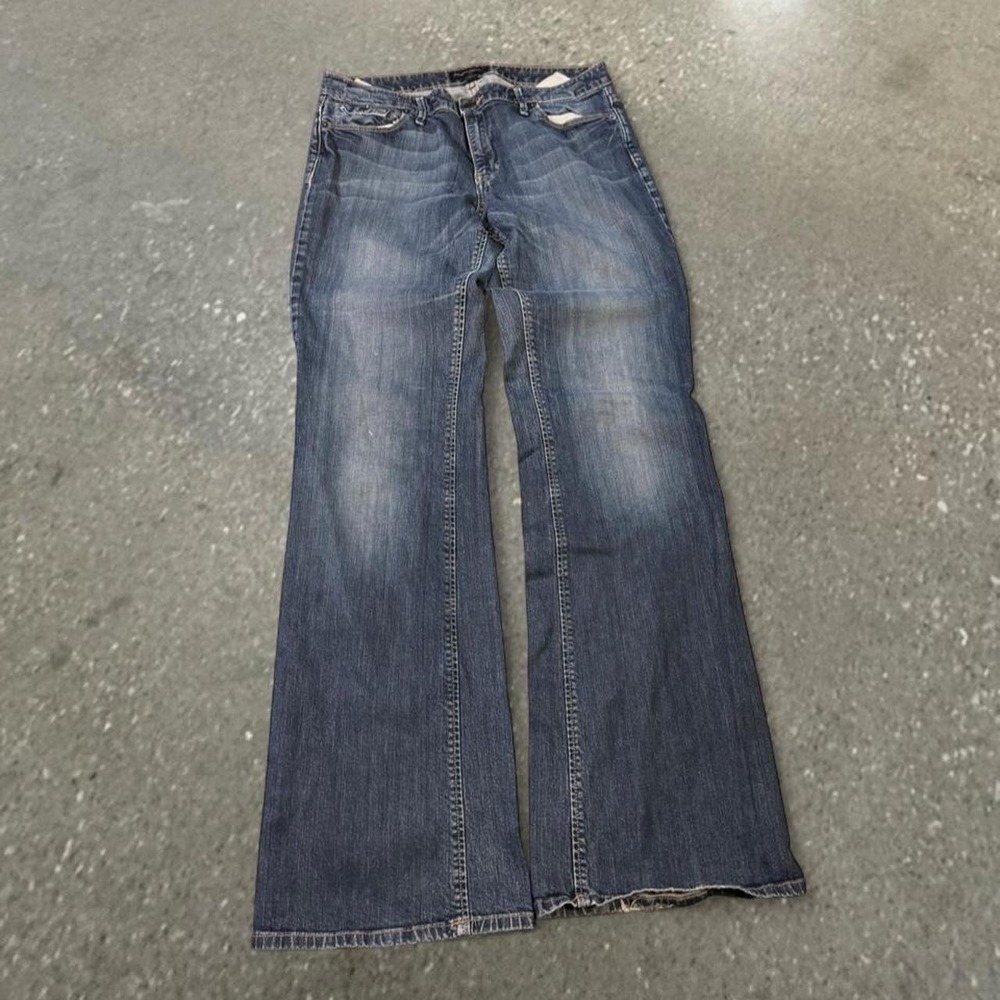 Banana Republic Blue Flare Bootcut Jeans Womens 12L Y2K Medium Wash Denim